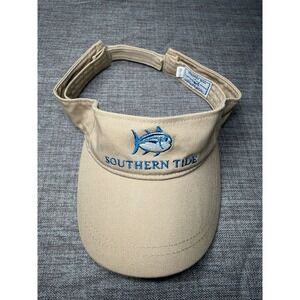 Southern Tide Classic Skipjack Embroidered Visor Khaki Tan